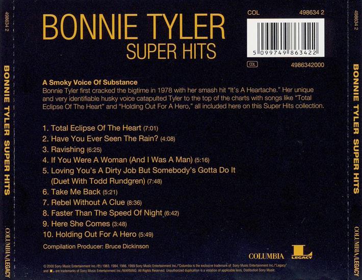 16 BONNIE TYLER - Super Hits  1999 - Bonnie Tyler - Super Hits - Back.jpg