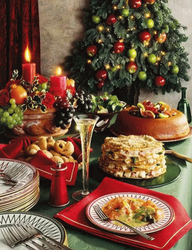 Przy Wigilijnym i Świątecznym Stole - new-years-dinner-christmas-dinner 1.gif