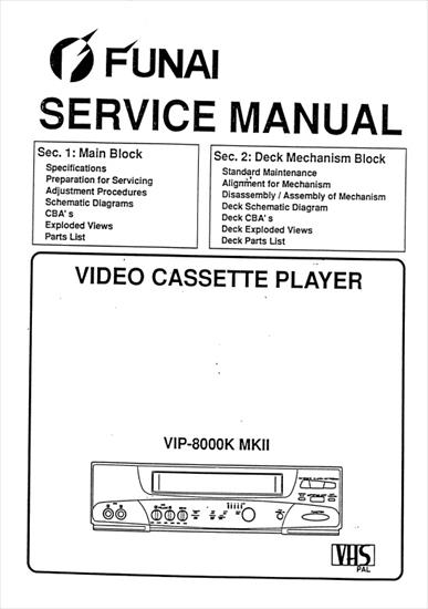 ZZZ Okładki - Funai - VCP - VIP-8000K MK2 - Service Manual.jpg
